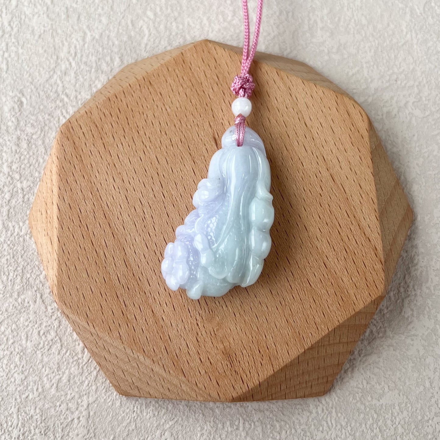 Lavender Jade Harmony Cabbage and Flower Pendant, Jadeite Jade Pendant Necklace, YGR-0323-1708032577