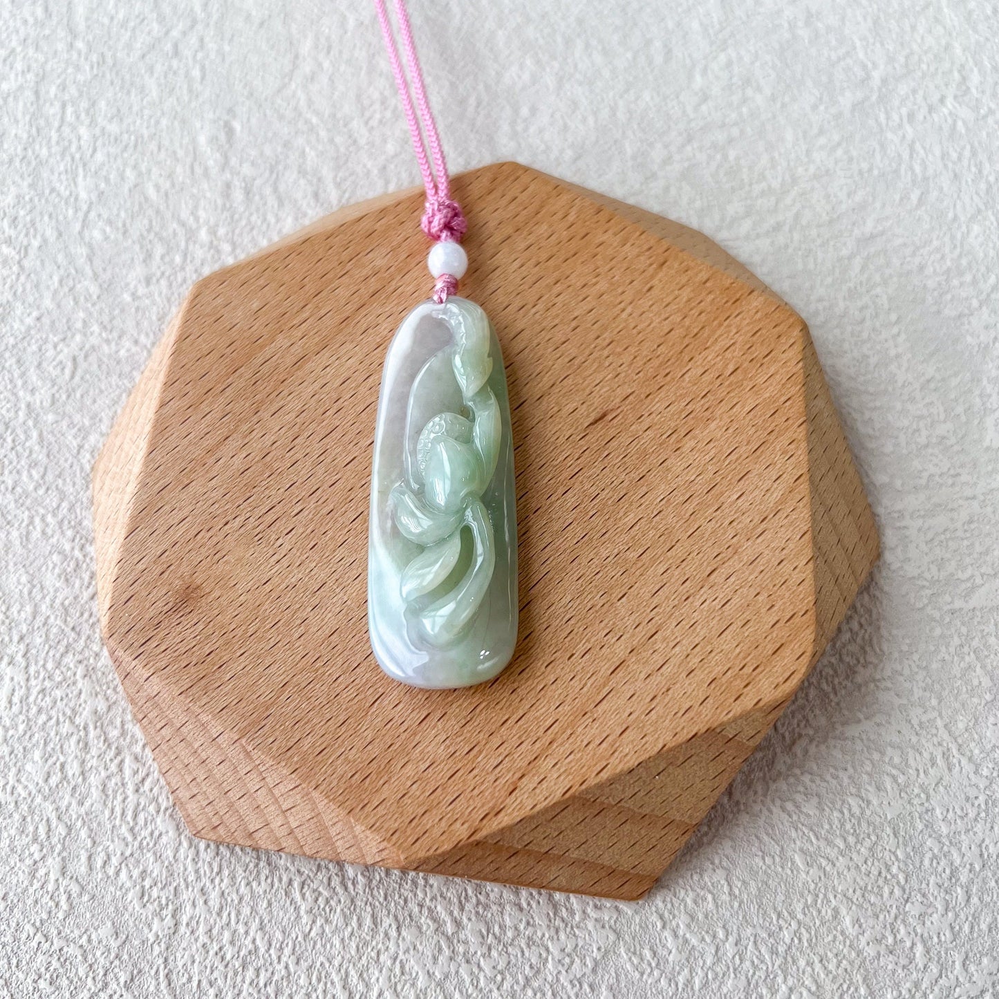 Jade Lotus Blossom Pendant, Jadeite Jade Pendant Necklace, XNZ-1221-1709050453