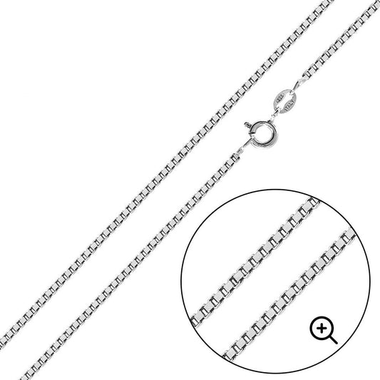 1.0 mm 925 Sterling Silver Box Chain - AriaDesignCollection