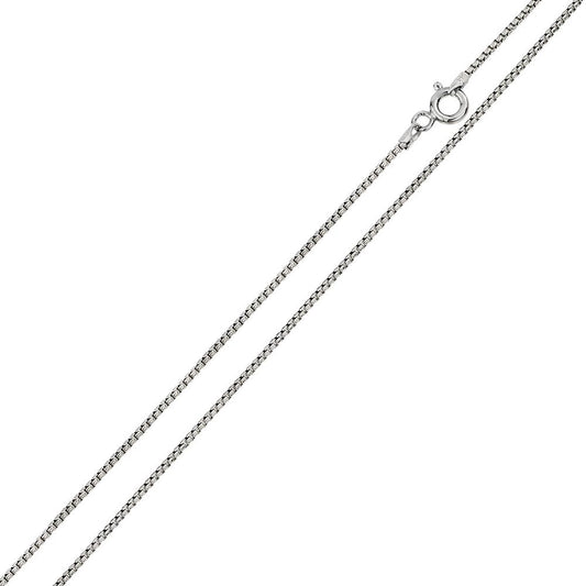 1.25 mm 925 Sterling Silver Round Box Chain - AriaDesignCollection